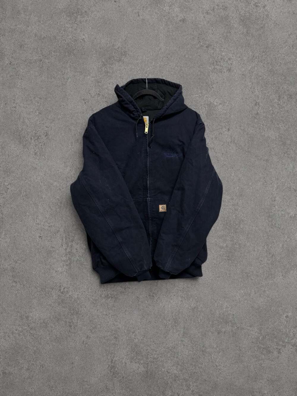 Carhartt J130 Midnight Blue Quilted Thermal Lined Duck Active Jacket